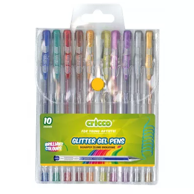 Cricco D�ugopisy �elowe brokatowe 10 szt.