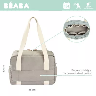 Beaba Torba dla mamy Geneva Paris Pearl grey szary