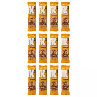 Karma Bars Umiechnij si Baton migdaowy z past z orzechw ziemnych i belgijsk czekolad zgrzewka 12 x 54 g