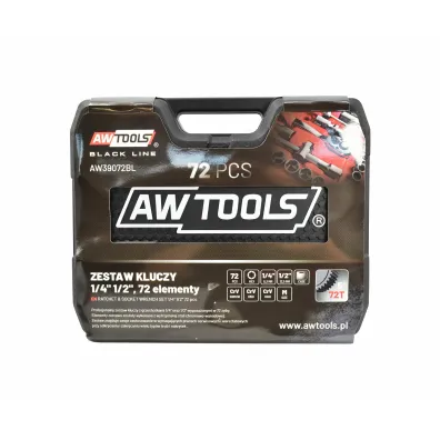Awtools Zestaw kluczy 1/2" / 1/4" black line 72 el.