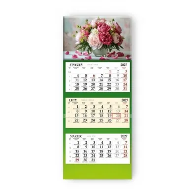 Sapt Kalendarz 2027 tr�jdzielny Peonie