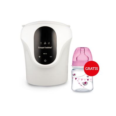 Canpol Babies Elektryczny podgrzewacz 3w1 z funkcją rozmrażania pokarmu + Butelka EasyStart różowa Gratis