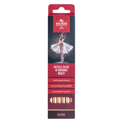 Koh-I-Noor Zestaw Gioconda Pastele suche w drewnie brzy 8820BR 6 szt.