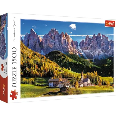 Puzzle 1500 el. Dolina Val di Funes, Dolomity, W�ochy Trefl