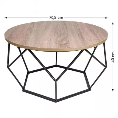 HowHomely Stolik kawowy Diamond 70 cm