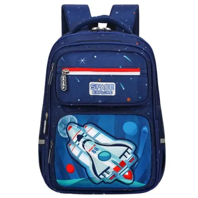 LeanToys Plecak szkolny Kosmos granatowy 20L