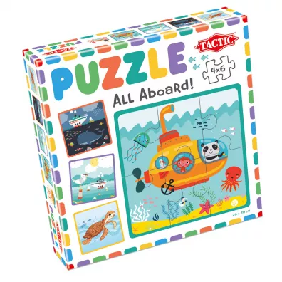 Moje pierwsze puzzle 4 x 6 el. Wszyscy na pokad! Tactic