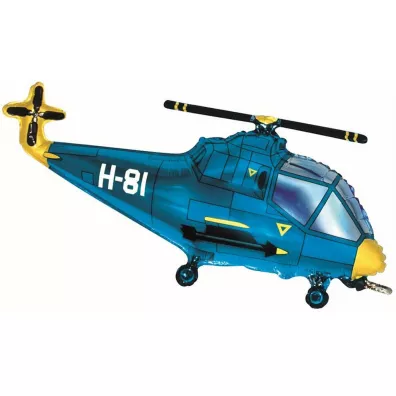 Flexmetal Balon foliowy Helikopter niebieski 57cm