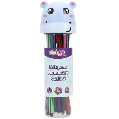 Strigo Flamastry Hipopotam 12 szt.
