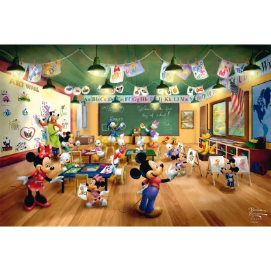 Puzzle 200 T.Kinkade PQ Myszka Miki Minnie w szkole Disney 113995 Schmidt