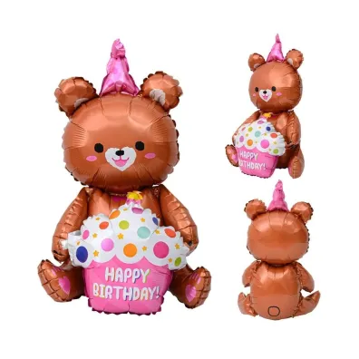 Godan Balon foliowy Mi� z tortem urodzinowym 58x42cm
