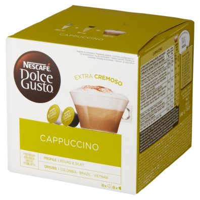 Nescafe Dolce Gusto Cappuccino Kawa w kapsułkach 8 x 17 g + 8 x 6,3 g