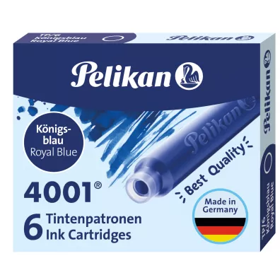 Pelikan Naboje krtkie TP/6 niebieskie 6 szt.