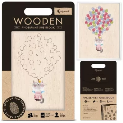 Cozywood Ksi�ga go�ci na odciski palc�w Kot