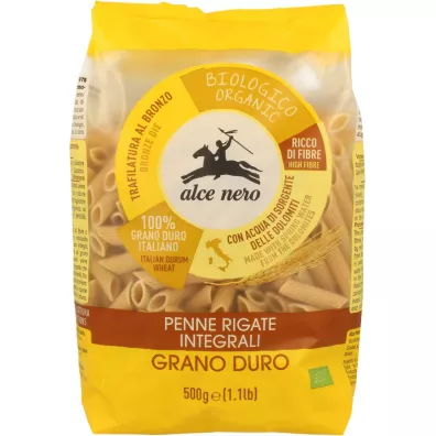 Alce Nero Makaron semolinowy razowy penne 500 g Bio