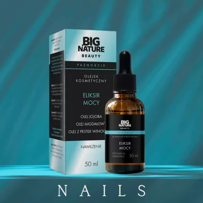 Big Nature Olejek do paznokci od�ywka Eliksir Mocy (jojoba, migda�owy, pestek, winogron) 50 ml