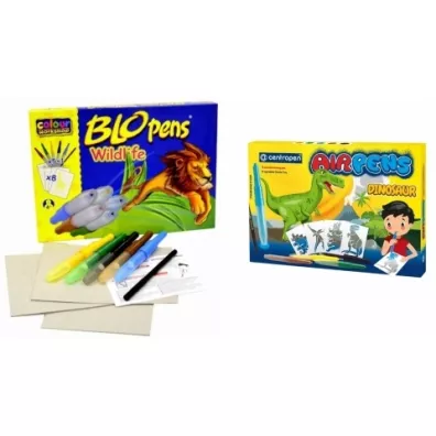 Centropen Flamastry dmuchane + 8 szablon�w 6 szt.