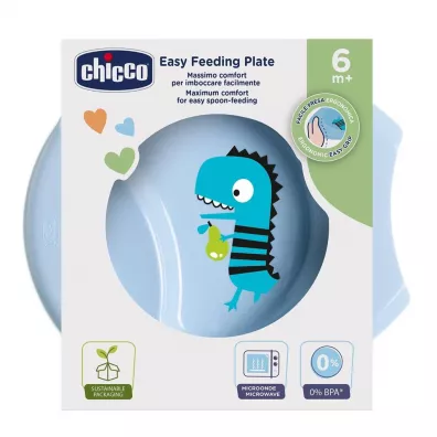 Chicco Talerz do karmienia 6m+ niebieski