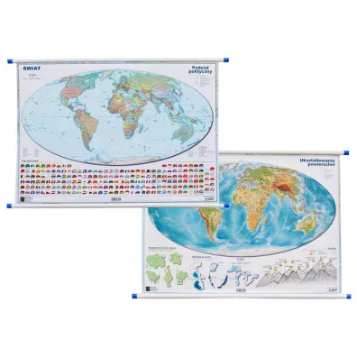 Mapa �wiata A2 Dwustronna �cienna