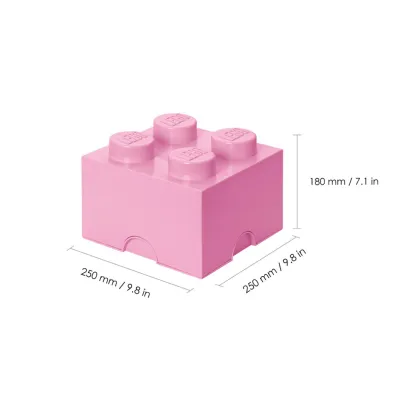 Pojemnik klocek LEGO Brick 4 Jasnor�owy