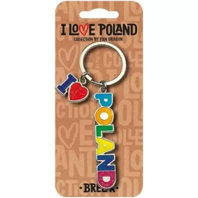 Pan Dragon Brelok I love Poland Polska ILP-BRE-B-PL-09