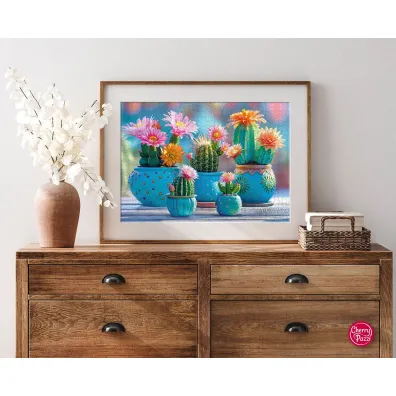 Puzzle 1000 el. Bloomy Cactus Fireworks CherryPazzi