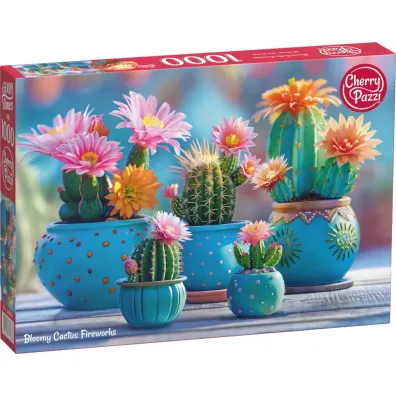 Puzzle 1000 el. Bloomy Cactus Fireworks CherryPazzi