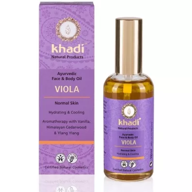 Khadi Ajurwedyjski olejek do twarzy i cia�a z fio�kiem 100 ml