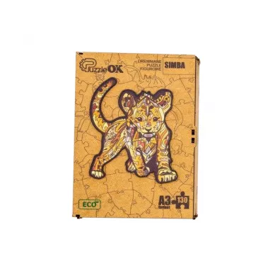 Puzzle drewniane eko 130 el. Simba A3 Maksik