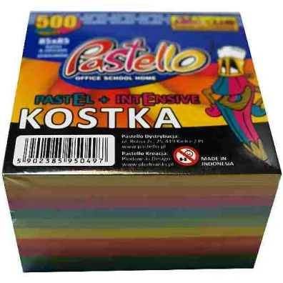 Pastello Kostka klejona 85x85mm 500 kartek kolorowa