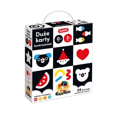 CzuCzu. Du�e karty kontrastowe dla dzieci w wieku 0-3 mies.+
