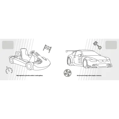 Malowanka A4  NAKLEJKI Ekstramaszyny. Samochody wy�cigowe SKRZAT 075595