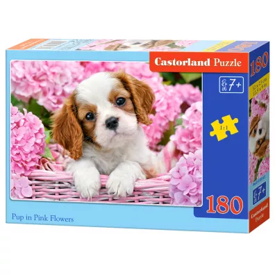Puzzle 180 el. Piesek w koszyku Castorland