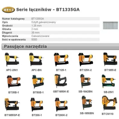 Bostitch Sztyfty bt13 35mm 5m 18ga