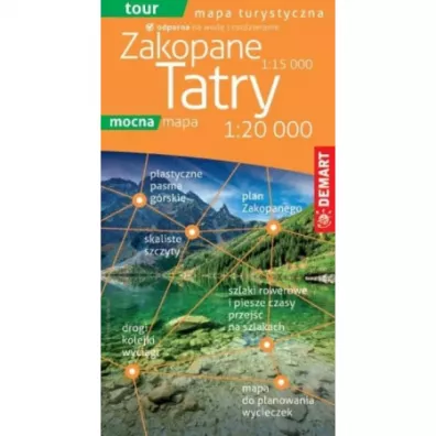 Mapa turystyczna Tatry i Zakopane Tour 1:20 000