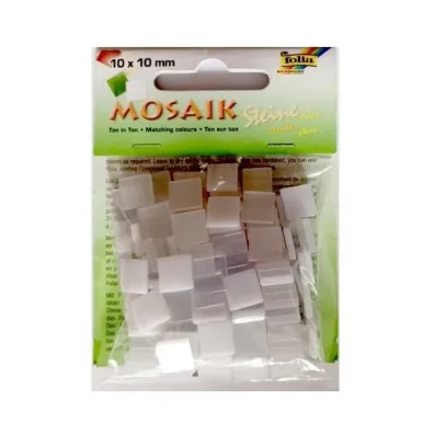 Galeria Hobby Kamyczki Ton in Ton bia�y 10x10mm