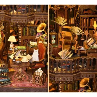 Puzzle Miniaturowy domek Book Nook �wi�tynia wiedzy Habarri