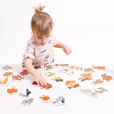 Puzzle progresywne 33 el. Zwierztka w lesie Bright Junior Media