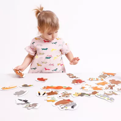 Puzzle progresywne 33 el. Zwierztka w lesie Bright Junior Media