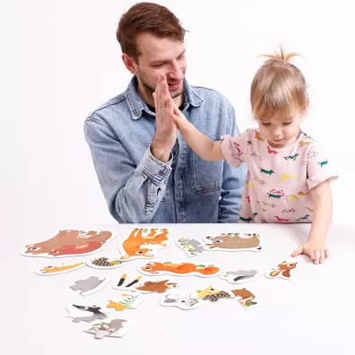 Puzzle progresywne 33 el. Zwierztka w lesie Bright Junior Media