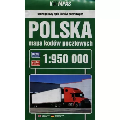 Polska mapa kod�w pocztowych 1:950 000