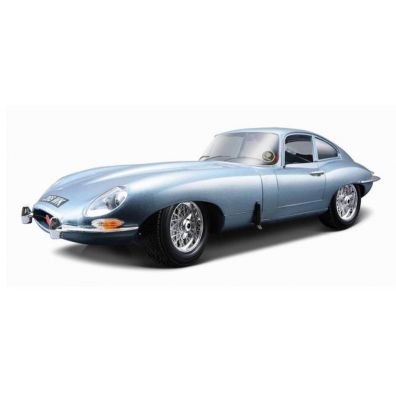 Jaguar E Coupe 1961 Silver Blue 1:18 BBURAGO