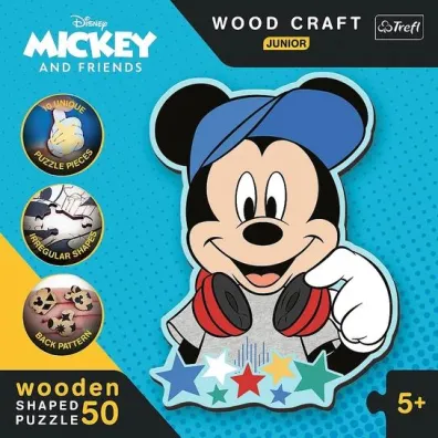 Puzzle drewniane 50 el. W �wiecie Mickey Trefl