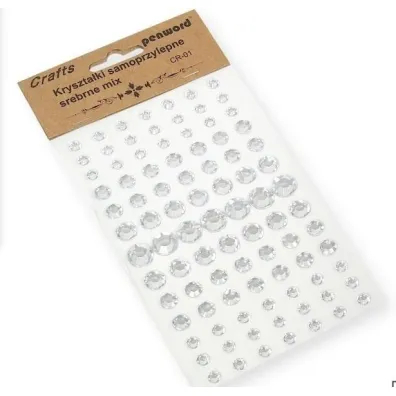Polsirhurt Kryszta�ki samoprzylepne CR-01 srebrne