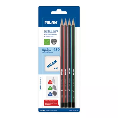 Milan O��wki tr�jk�tne + gumka 430 4 szt.