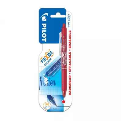 Pilot Pi�ro kulkowe Frixion Clicker czerwone 0,7 mm