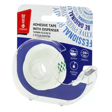 MemoBe Ta�ma klej�ca z podajnikiem 18mm x 20m