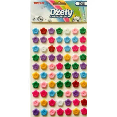 Brewis D�ety samoprzylepne kwiatki 70 szt.