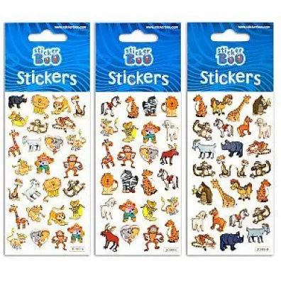 Sticker Boo Naklejka mini silver zwierz�tka 6,6 x 18 cm