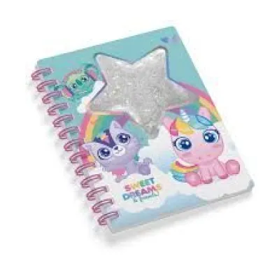 KIDS EUROSWAN Notatnik z brokatow� gwiazdk� Sweet Dreams KL11667